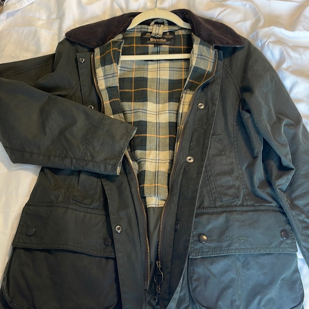 SOLD ON DEPOP — Barbour Classic Beadnell Wax Jacket Size 10